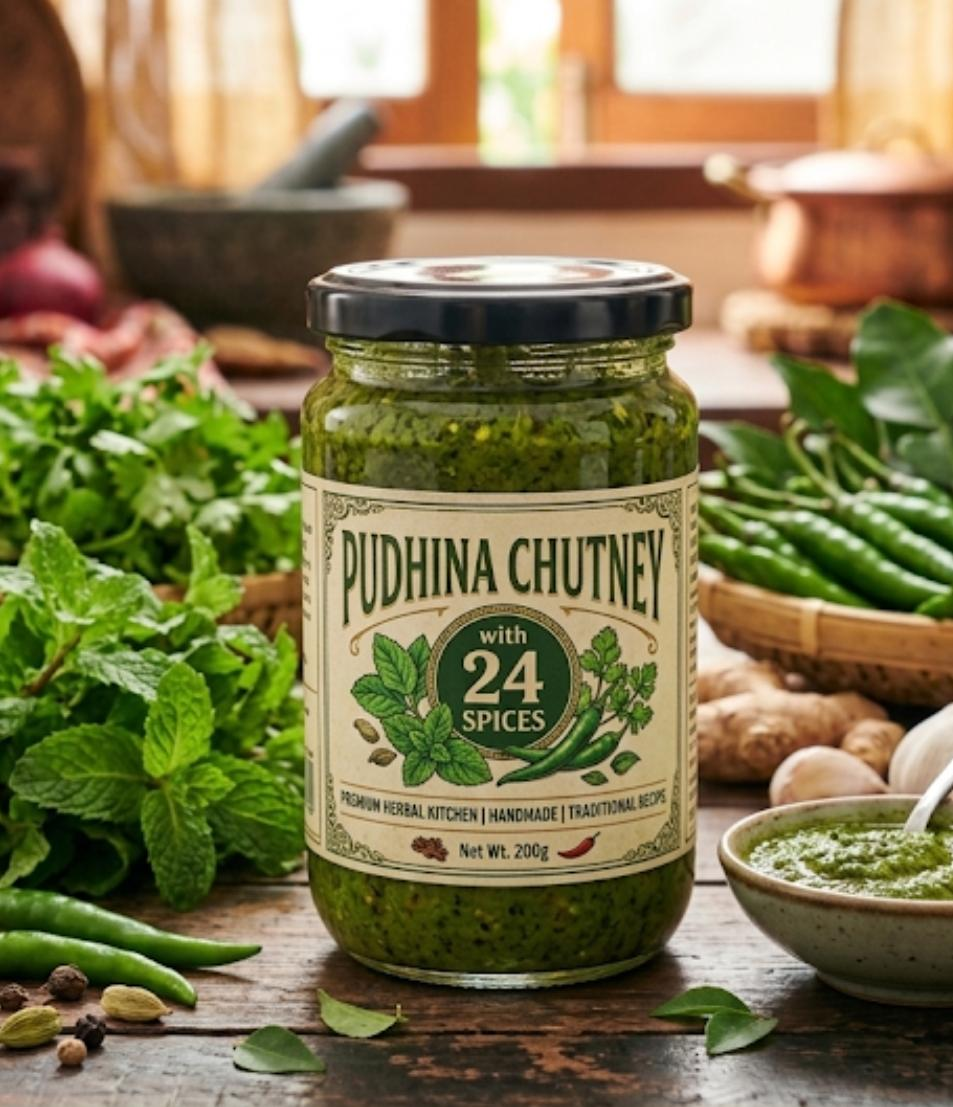 24 Spices Pudhina Chutney — ready to eat