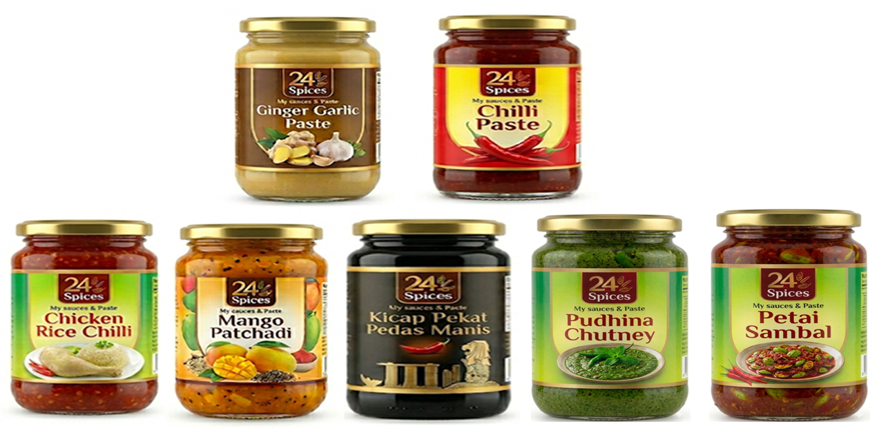 The full 24 Spices Paste & Sauces range